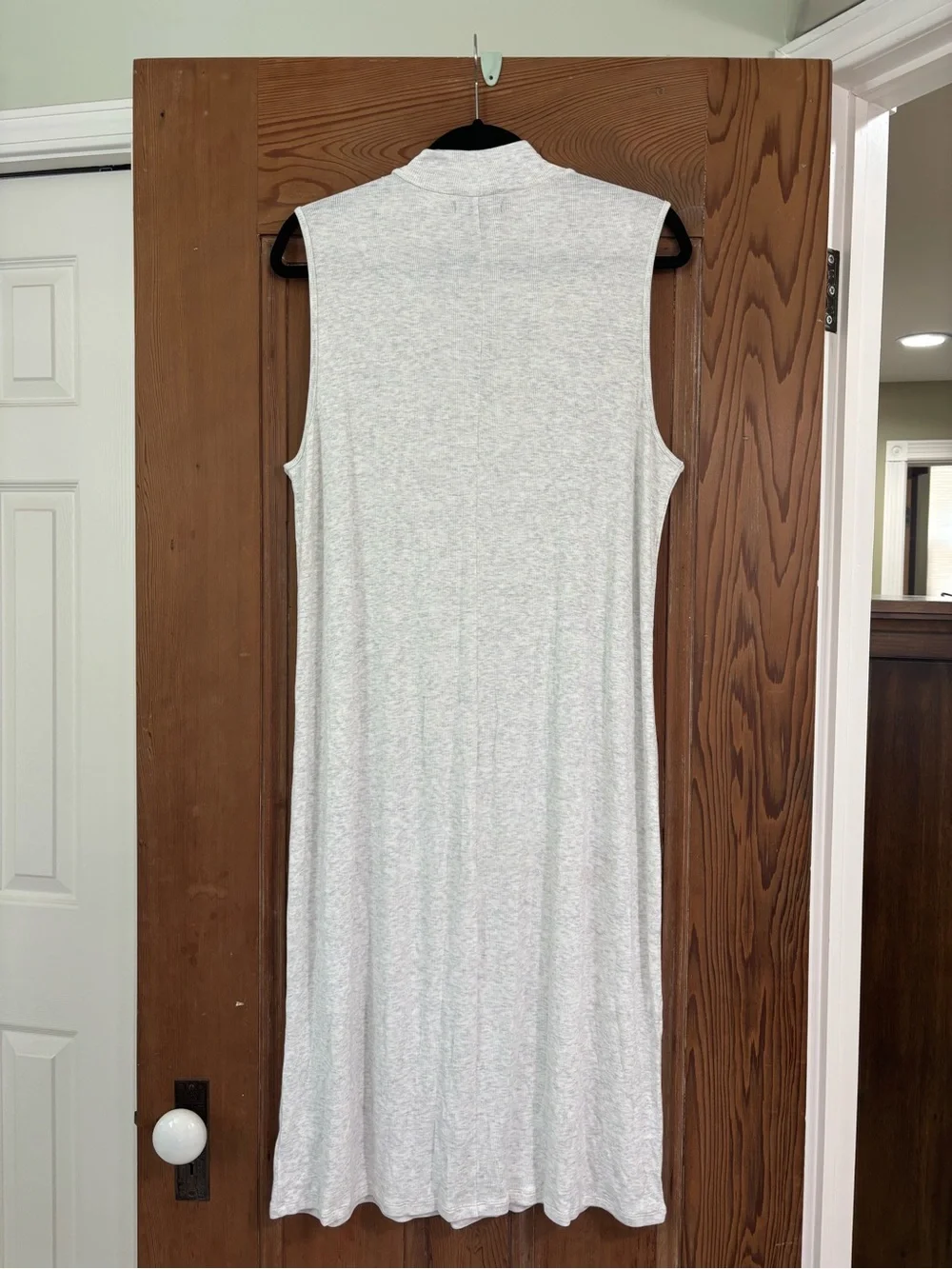 GAP Sleeveless Mock Neck Midi Dress - Light Gray Size XL NWOT